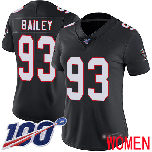 Atlanta Falcons Limited Black Women Allen Bailey Alternate Jersey NFL Football #93 100th Season Vapor Untouchable->youth nfl jersey->Youth Jersey